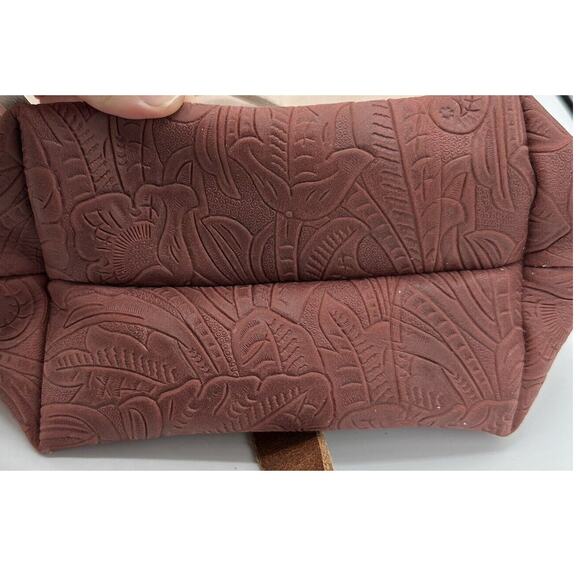 Home Tree Handcrafted Mini Rey Leather Crossbody Bag Tote Colorblock Fringe - Picture 5 of 6